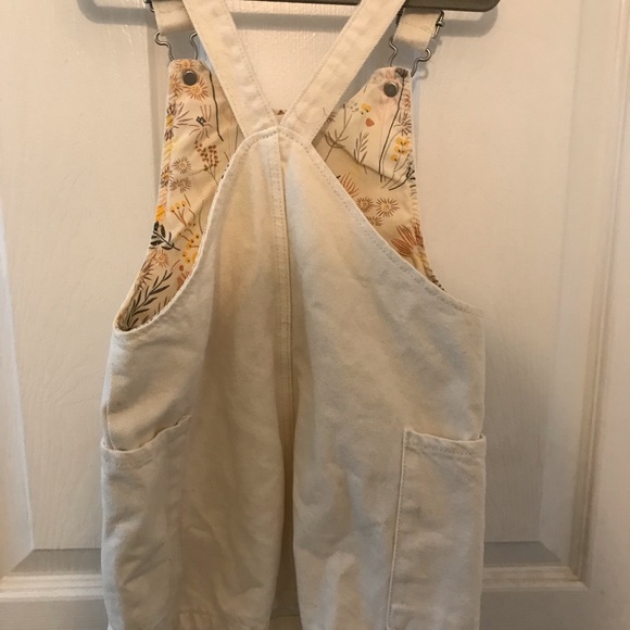Zara girls white denim pinafore - Picture 2 of 3